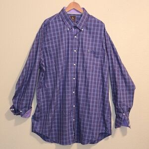 Tailorbyrd Blue and Purple Checkered Shirt